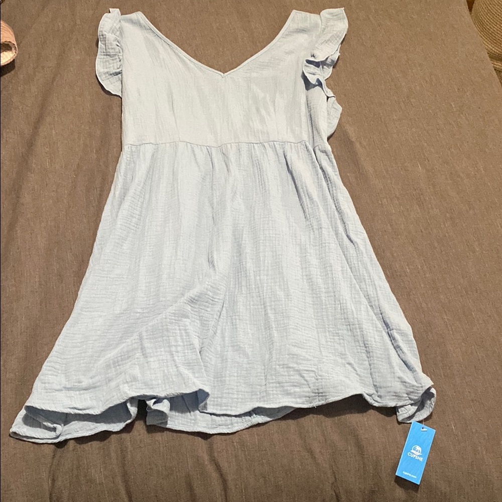 Cupshe White Flutter Sleeve Ruffled Blouse